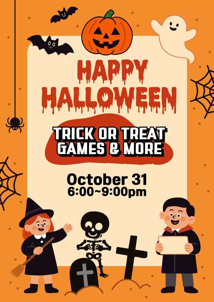 오렌지 빈티지 할로윈 행사