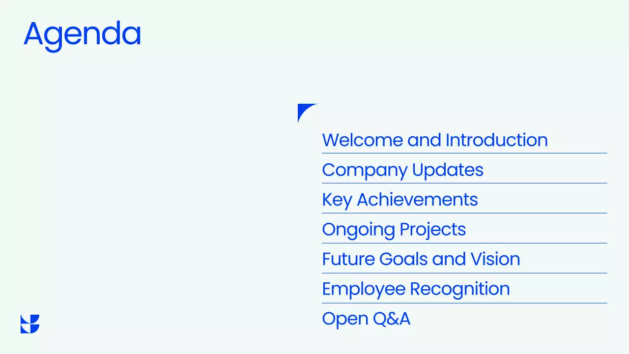 Blue Professional Town Hall Meeting Presentation