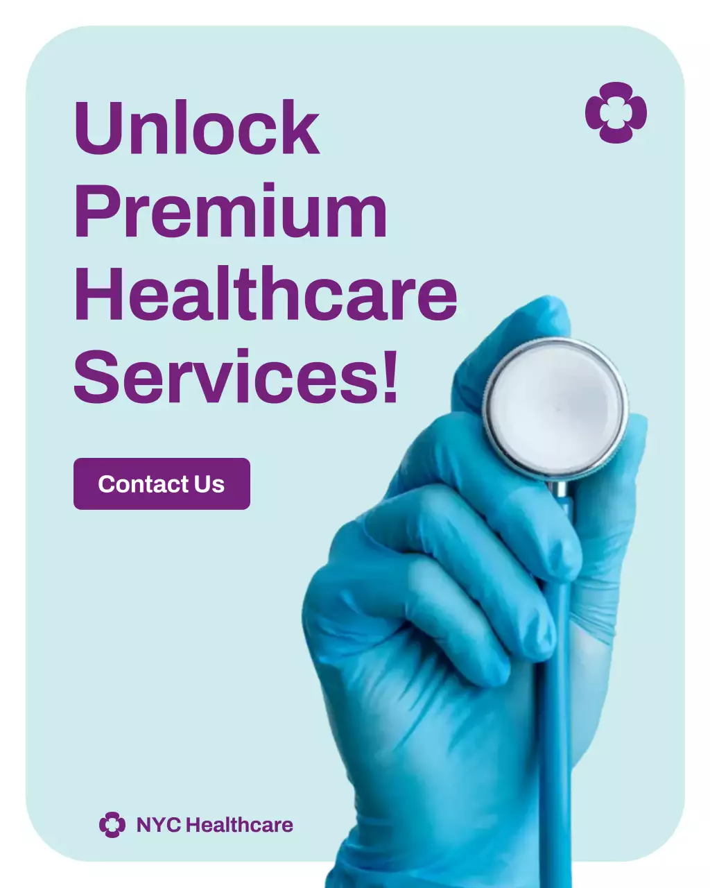 Blue Simple Healthcare Promotion