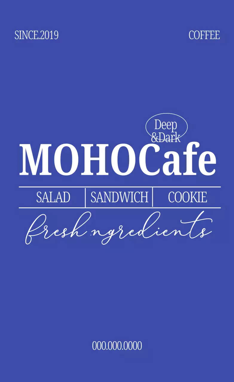 Blue Modern Cafe Promotion