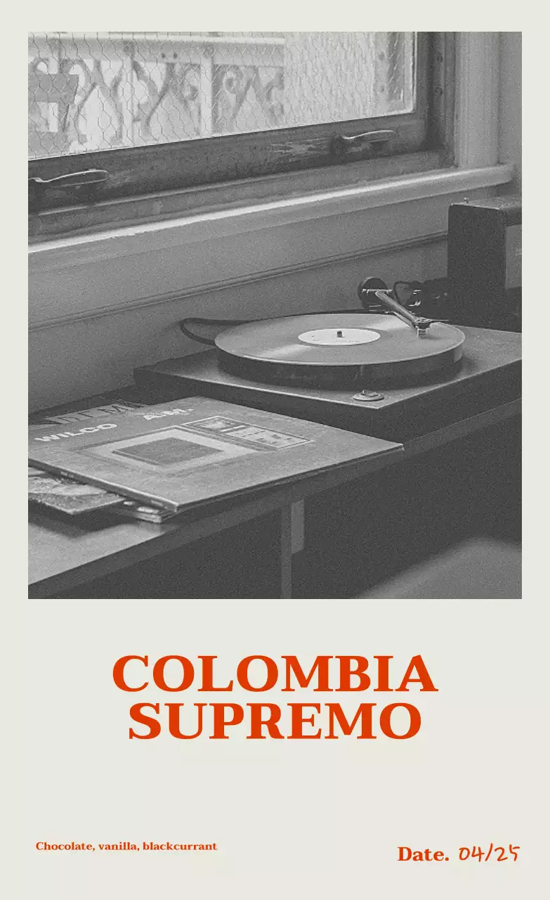 Black and white vintage coffee advertisement