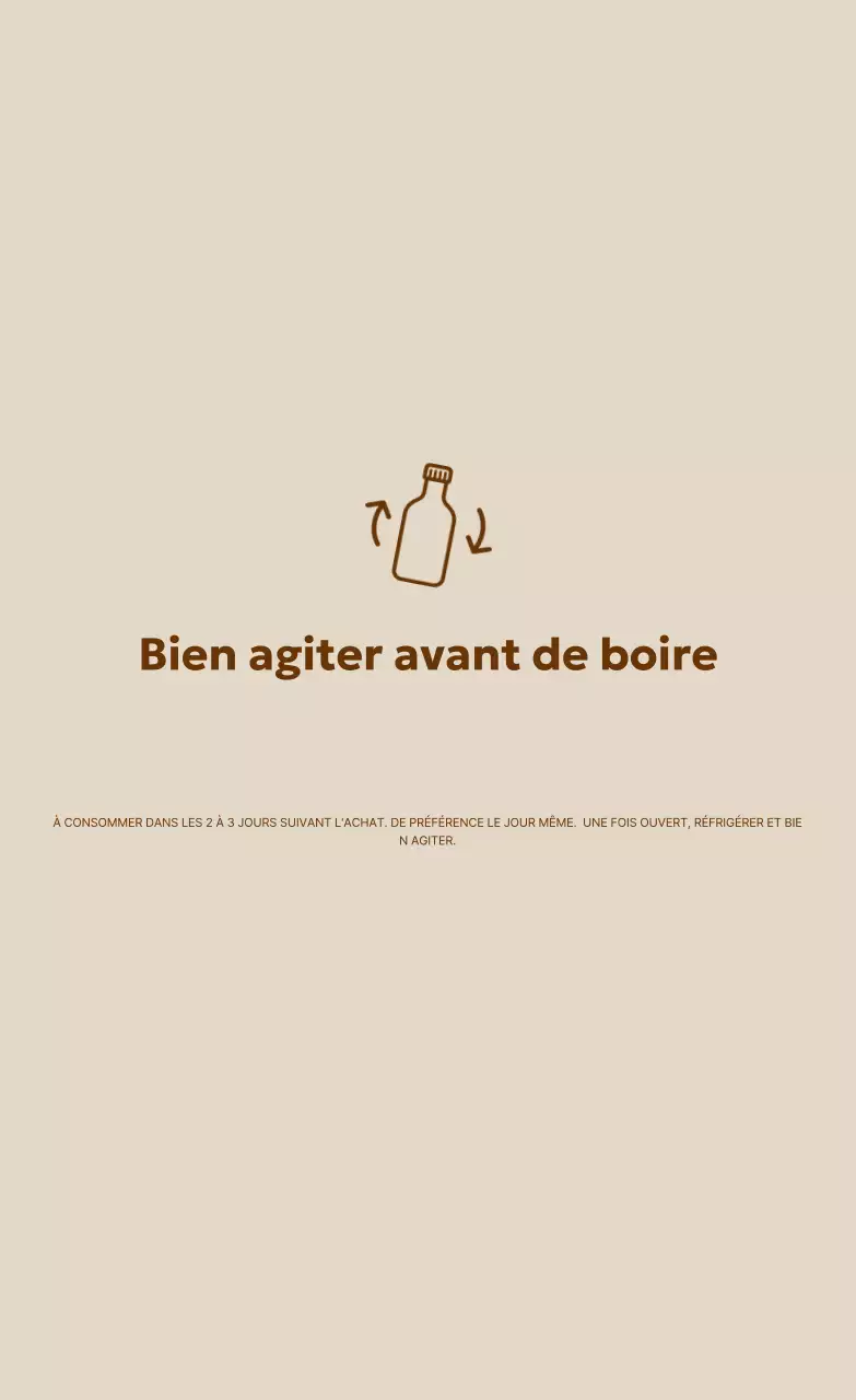 Comment utiliser la boisson Beige Minimal