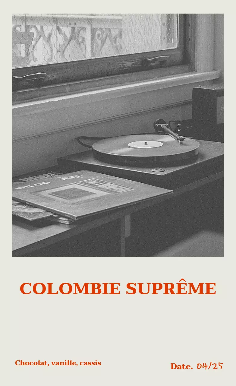 Publicité vintage pour un café en noir et blanc