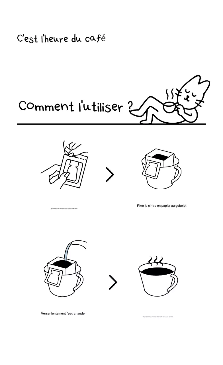 Carte postale de dessin animé simple et blanche