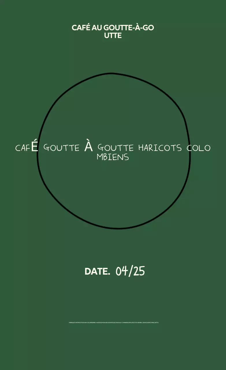 Présentation des produits de café Khaki Modern