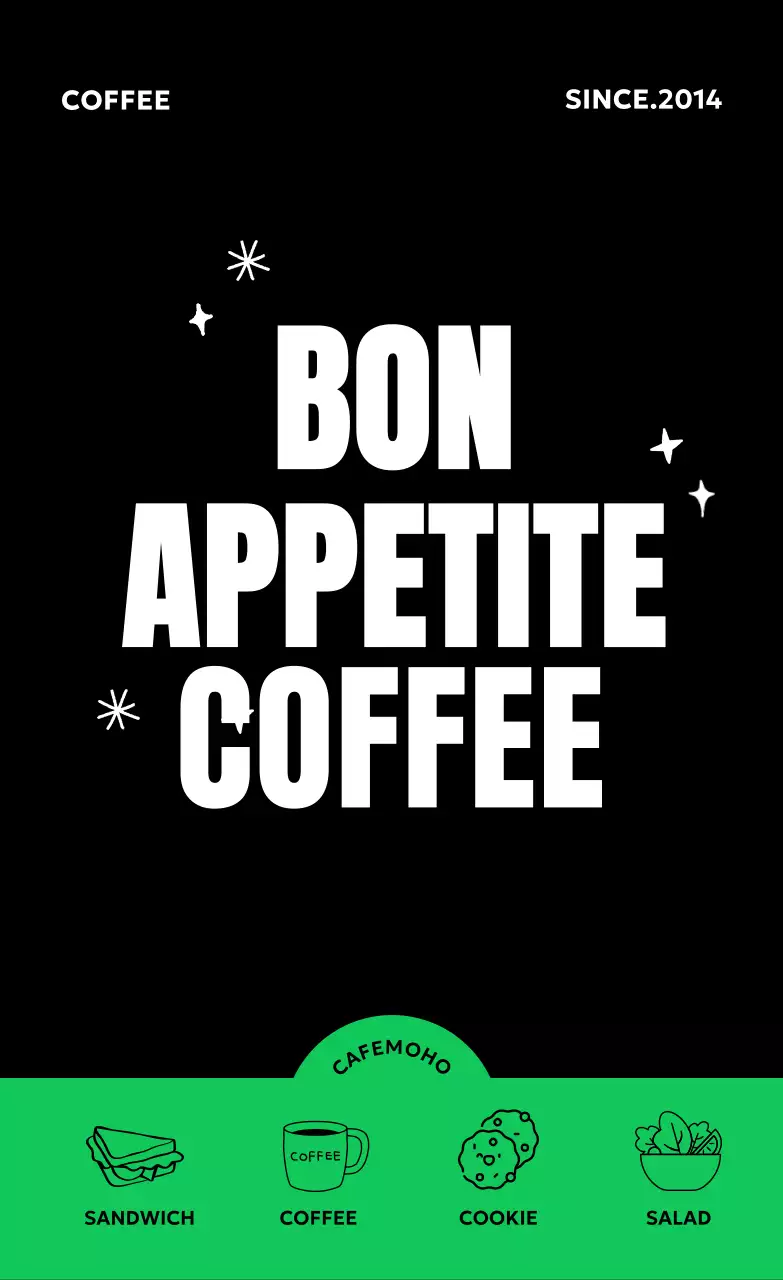 Black Modern Coffee Ad