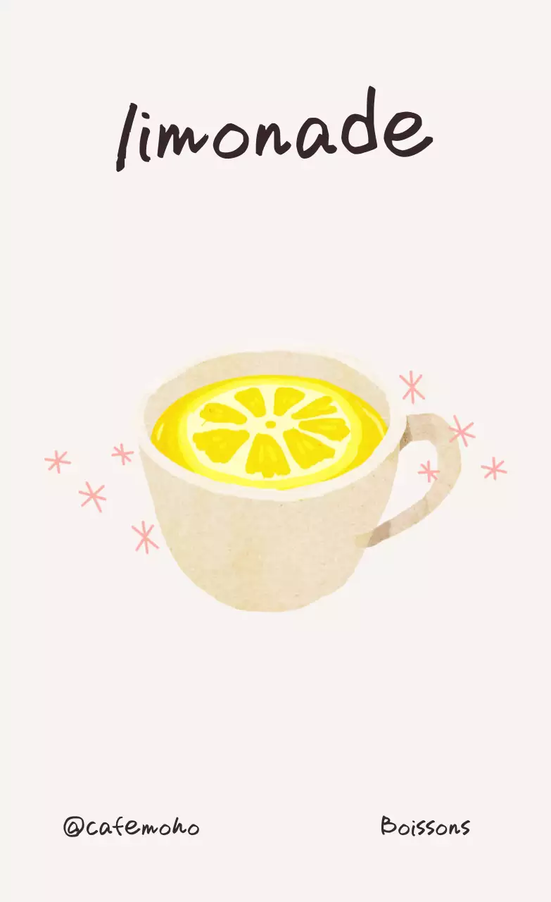 Affiche de boisson simple Ivory