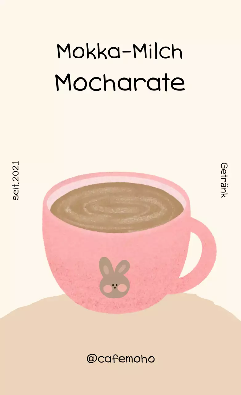 Grüne süße Getränkekarte