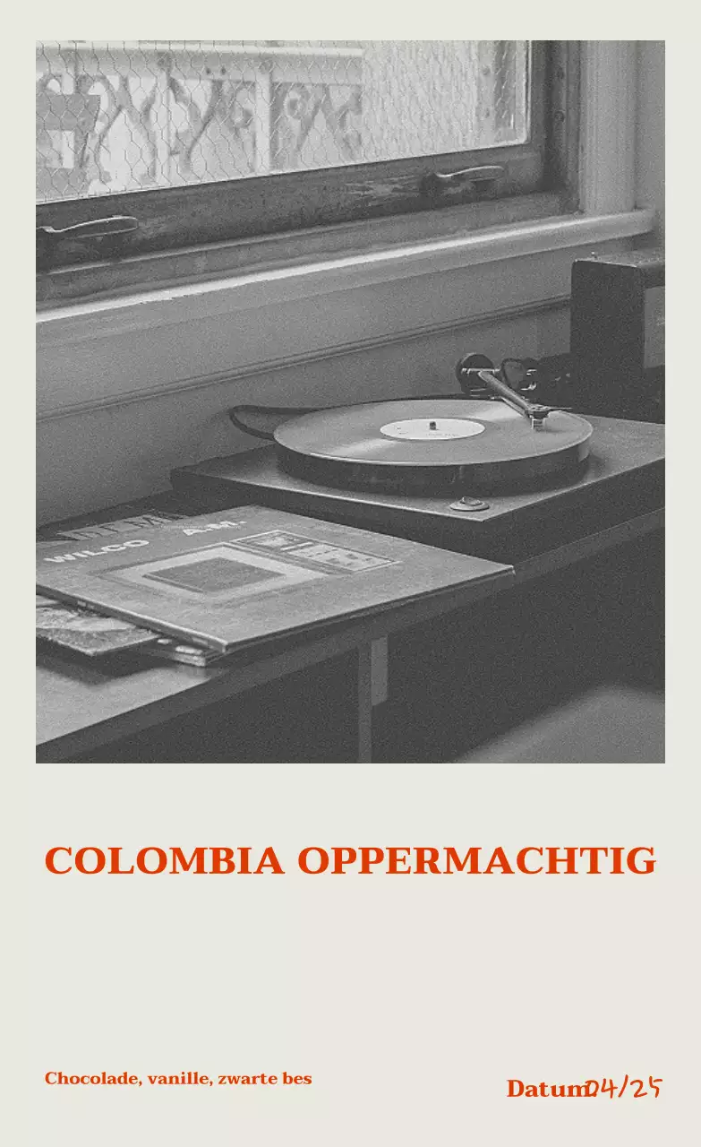 Zwart-wit vintage koffiereclame