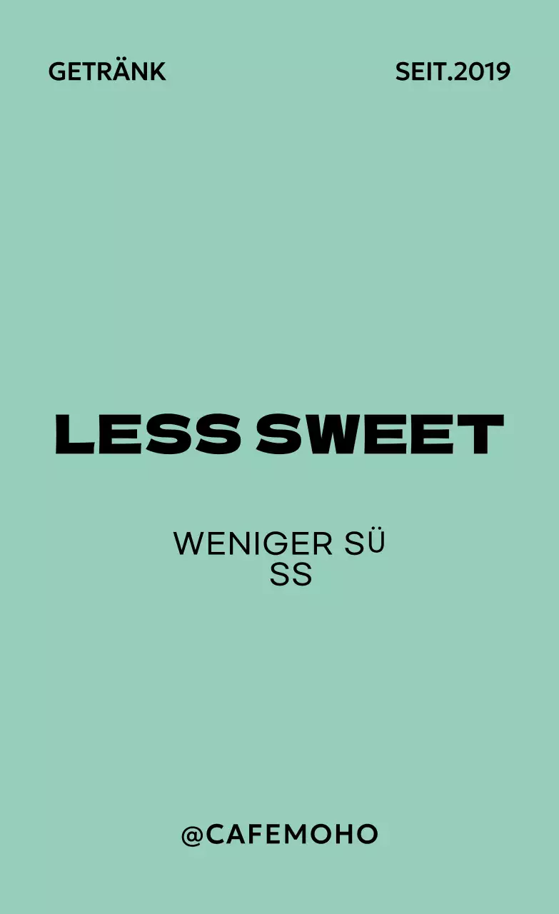 Grüne minimalistische Getränkewerbung