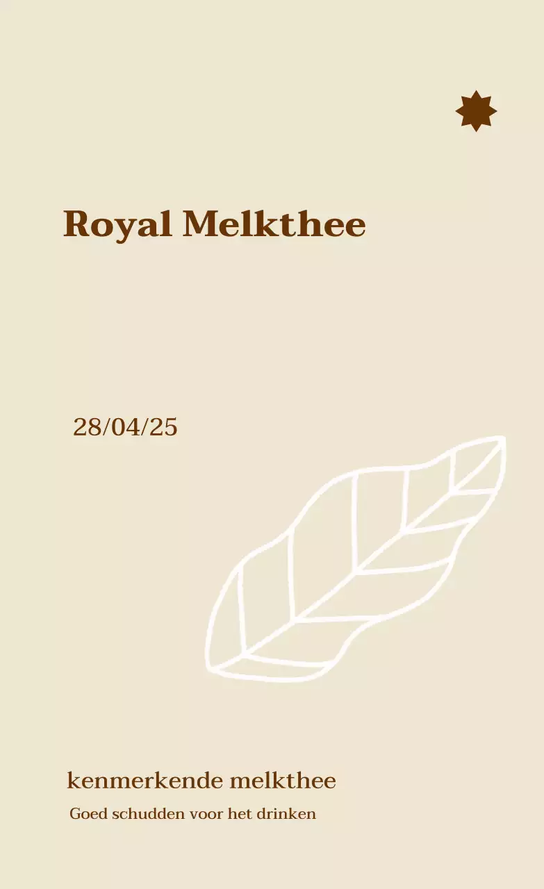 Introductie van Beige Simple Beverage Products