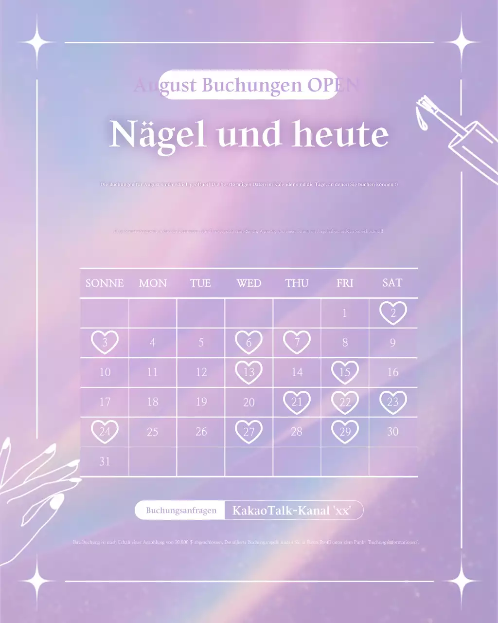 Yeon Boras süßer Reservierungsführer