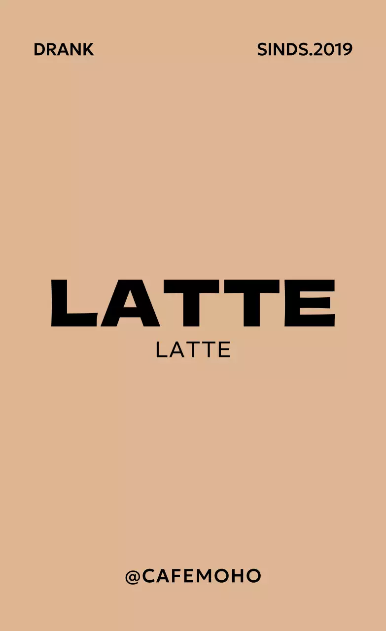 Groene minimalistische drankadvertentie