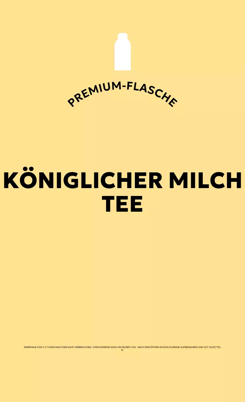 Gelber einfacher Getränkeführer