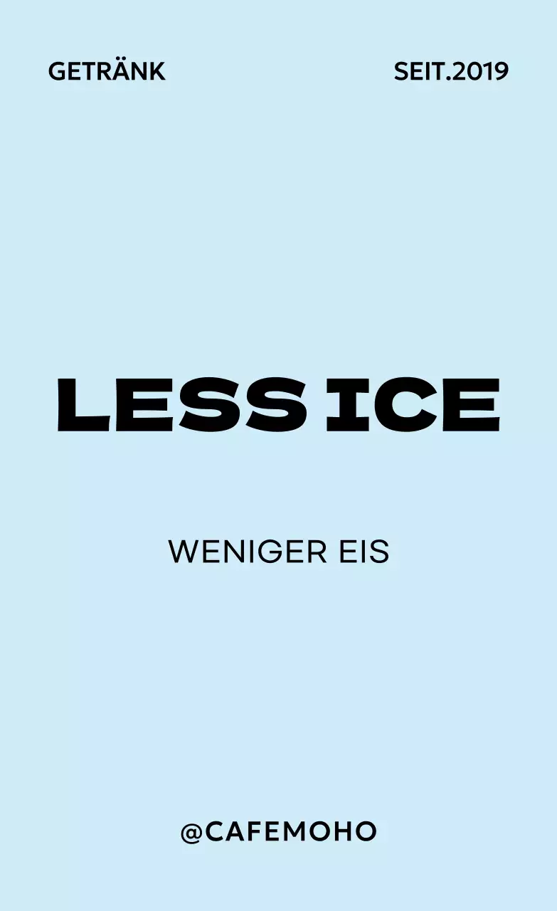 Grüne minimalistische Getränkewerbung