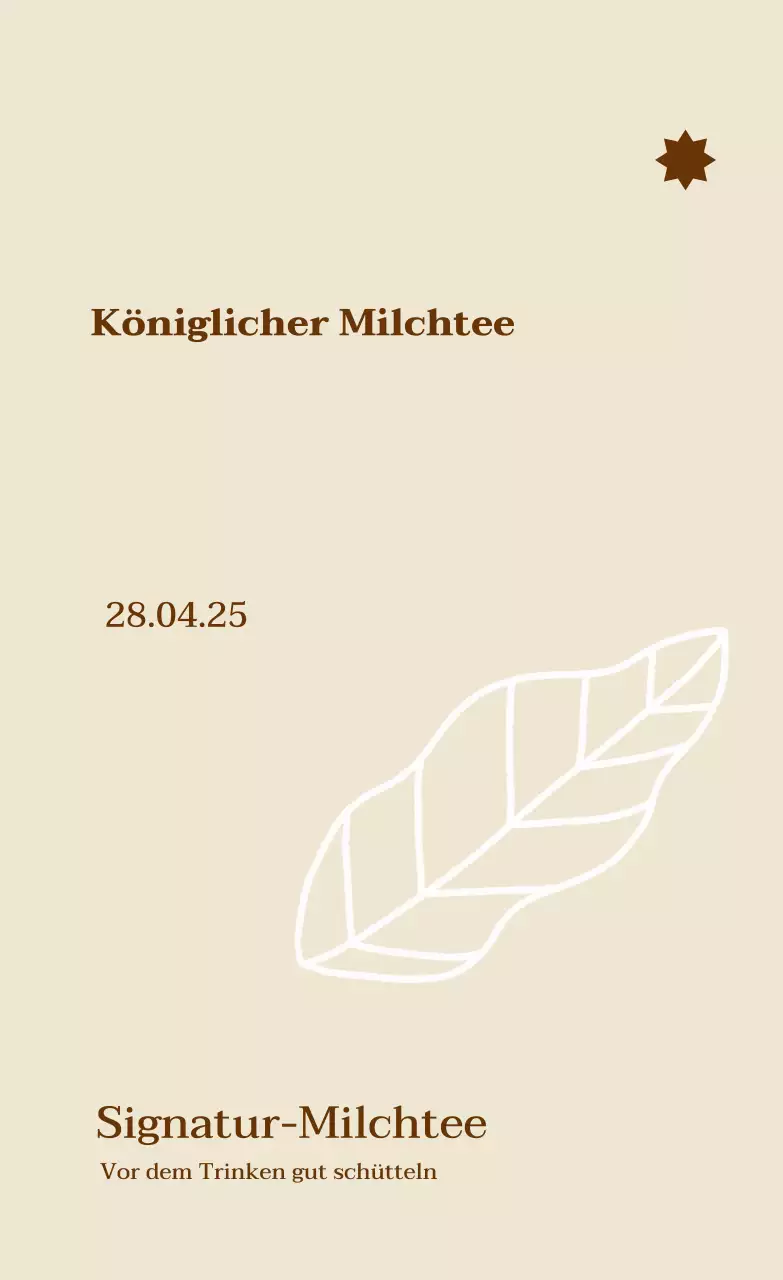 Wir stellen vor: Beige Simple Beverage Products