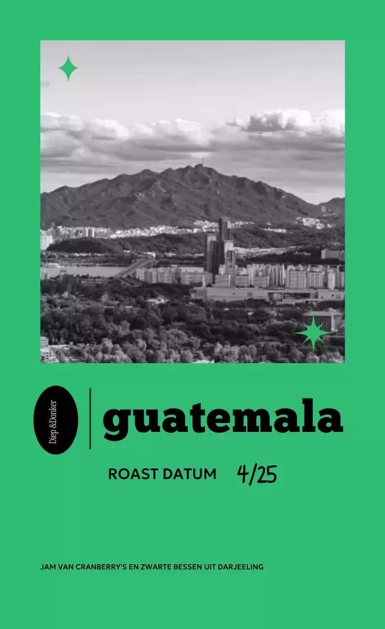 Groene Eenvoudige Koffie Advertentie