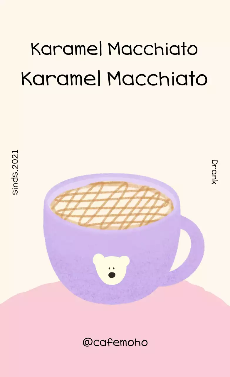 Groen schattig drankmenu