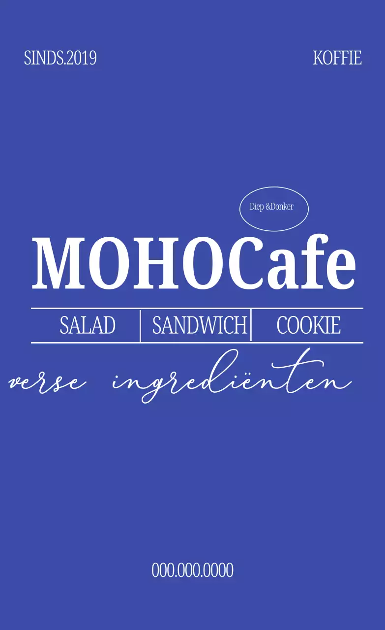 Promotie van Blue Modern Cafe