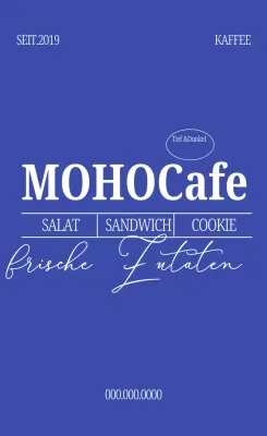 Blue Modern Cafe-Aktion