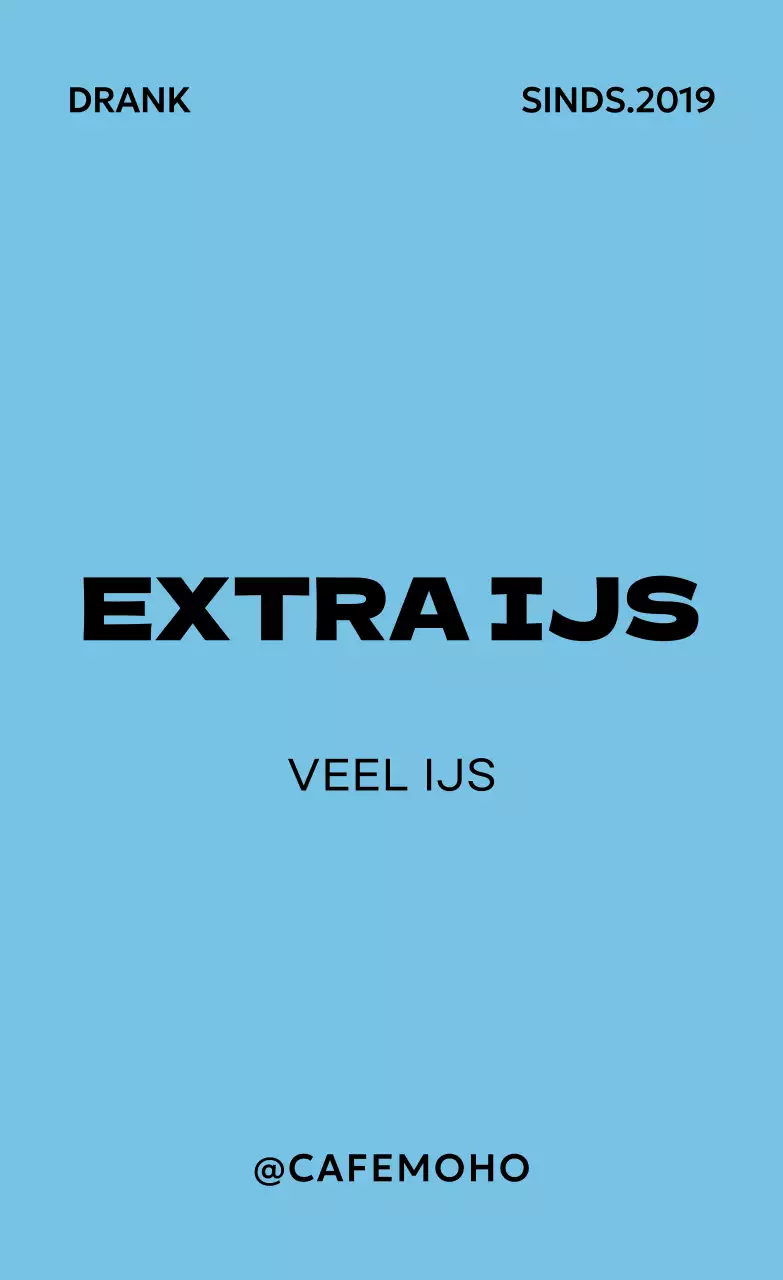 Groene minimalistische drankadvertentie