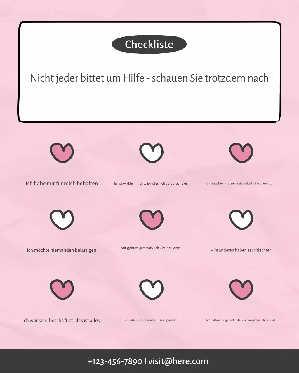 Pinker Minimal-Checklistenbeitrag zur psychischen Gesundheit