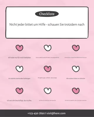 Pinker Minimal-Checklistenbeitrag zur psychischen Gesundheit