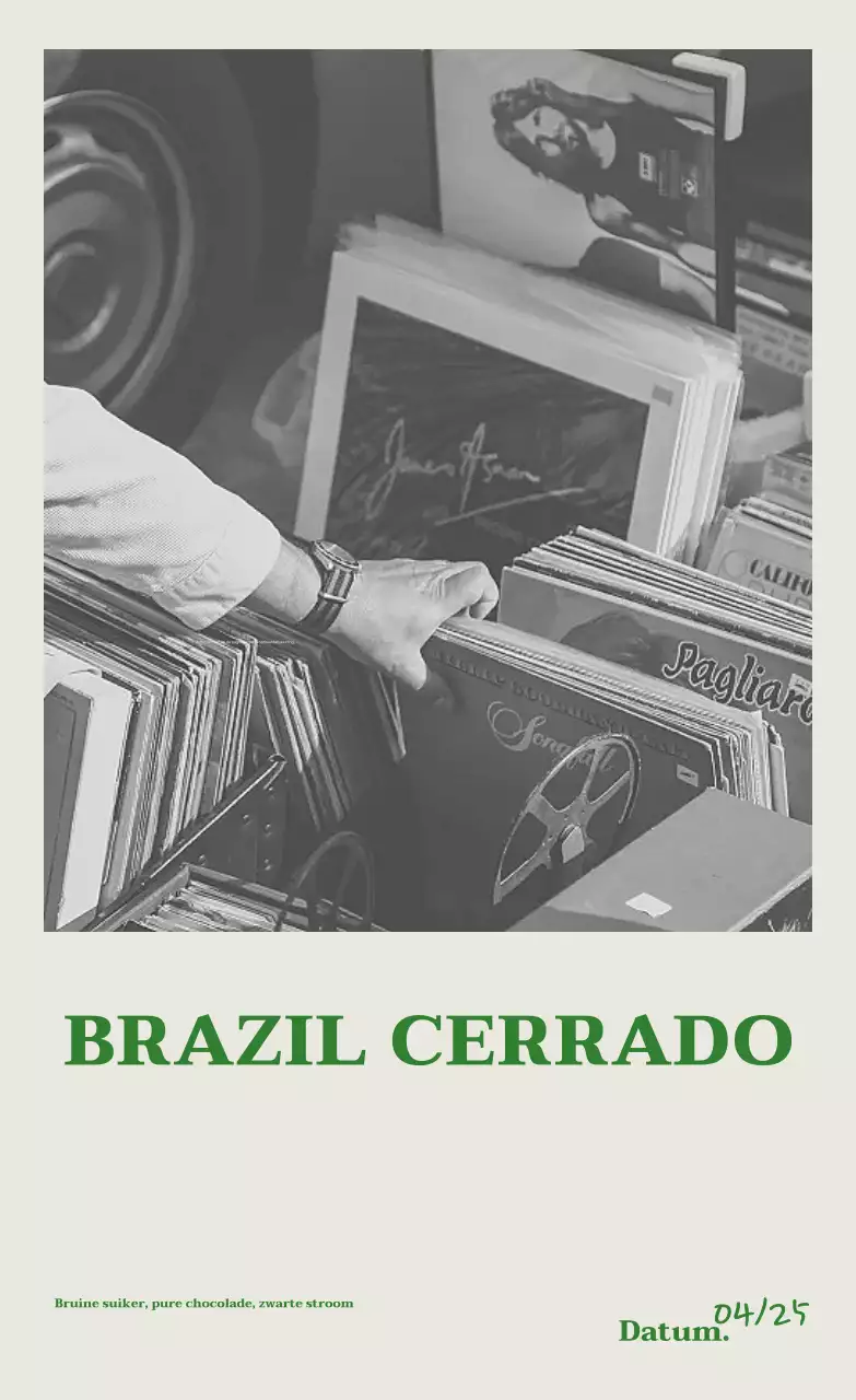 Zwart-wit vintage koffiereclame