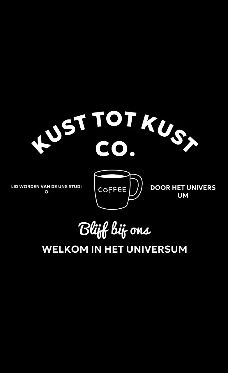 Zwarte moderne koffie advertentie