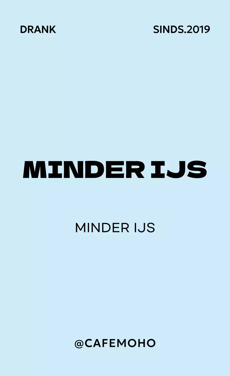 Groene minimalistische drankadvertentie