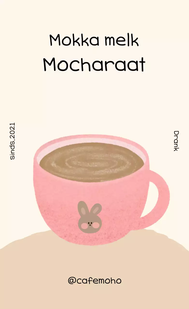 Groen schattig drankmenu