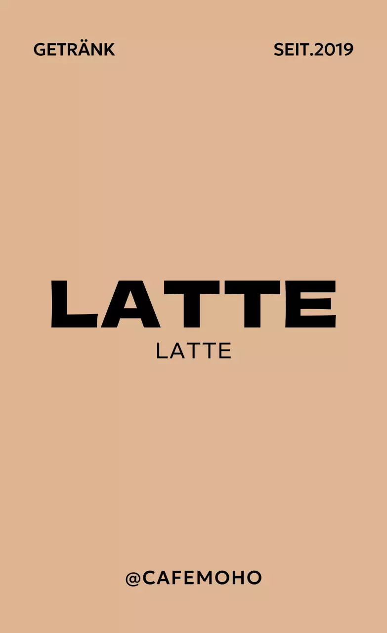 Grüne minimalistische Getränkewerbung