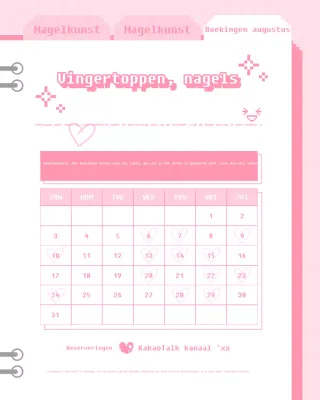 Roze baby nagelkunstgids