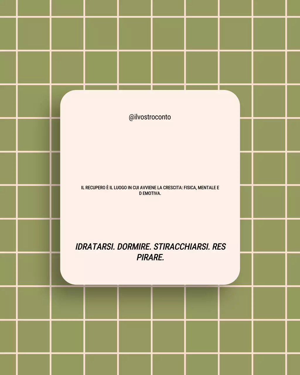 Messaggi motivazionali moderni per il benessere in beige e verde per il Labor Day - Post su Instagram