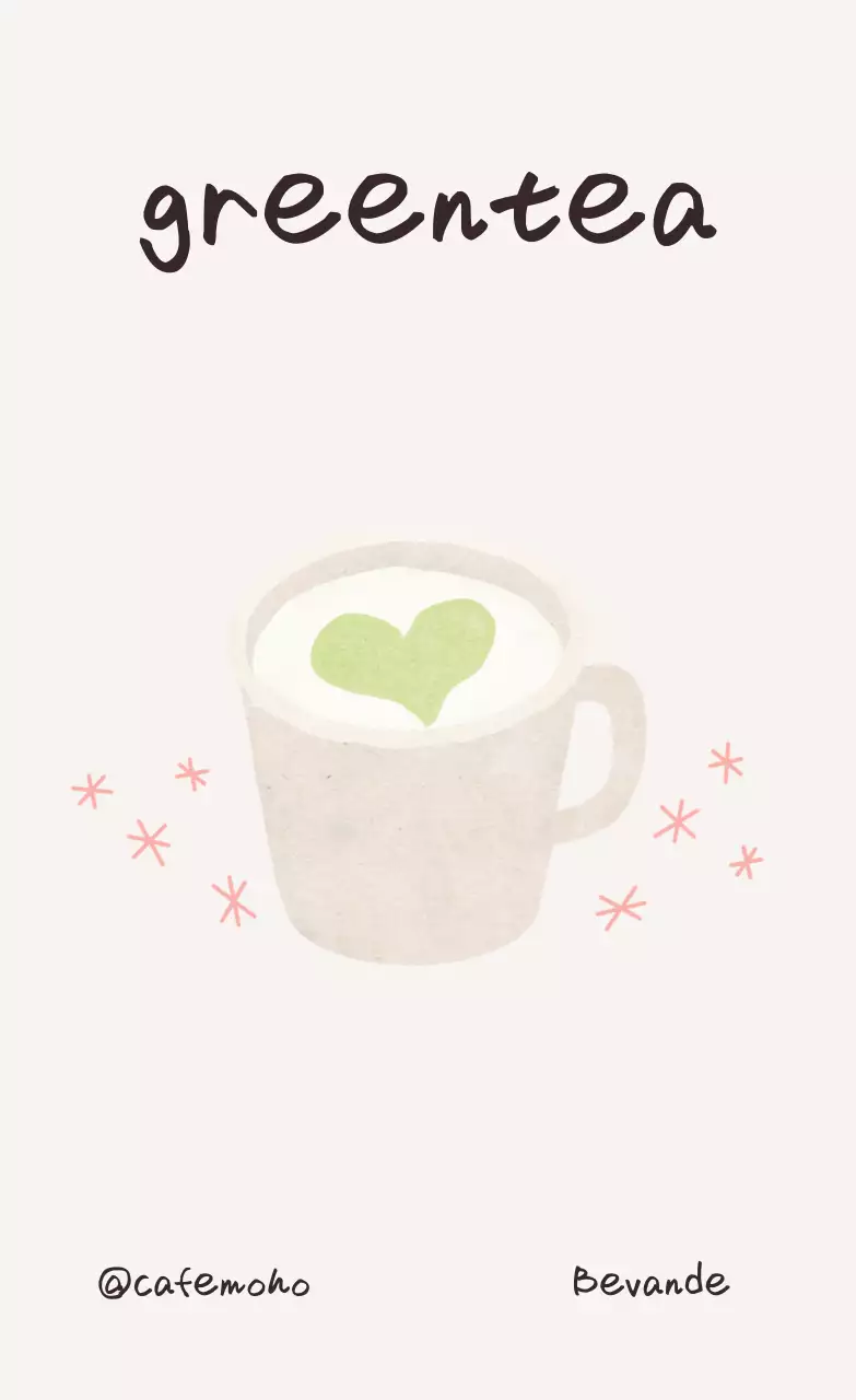 Poster semplice per bevande in avorio