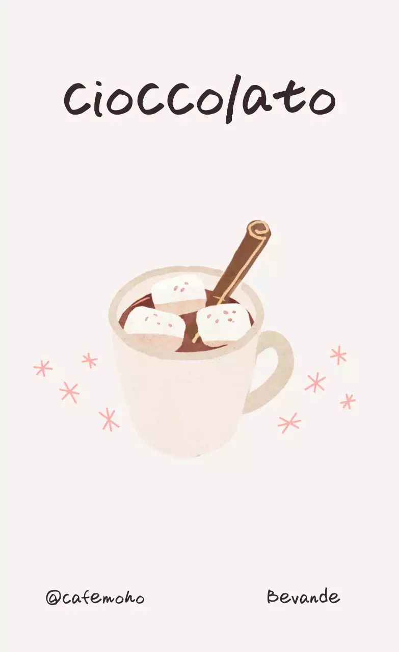 Poster semplice per bevande in avorio