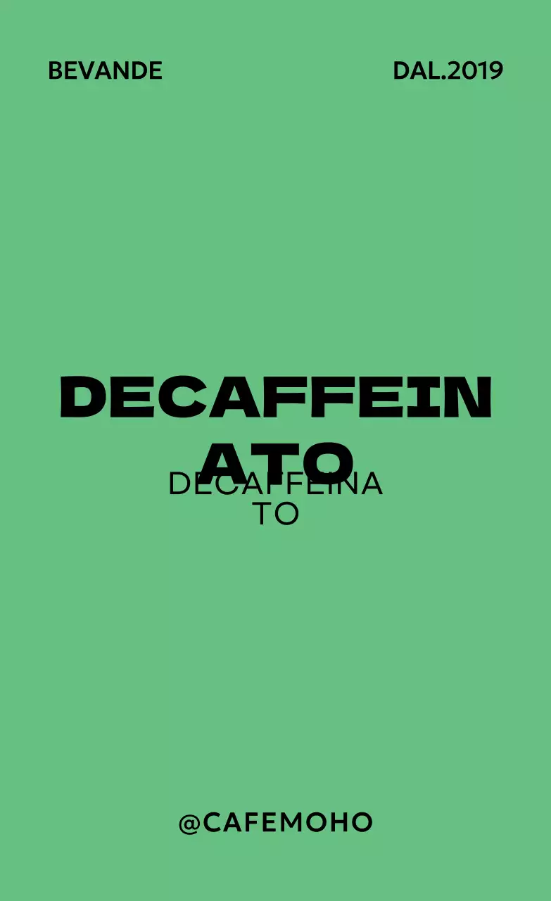 Pubblicità di una bevanda verde minimalista