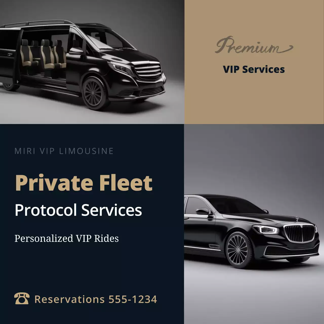 black luxury transportation promotion