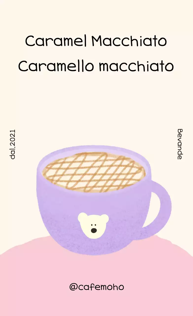 Menù di bevande carine e verdi