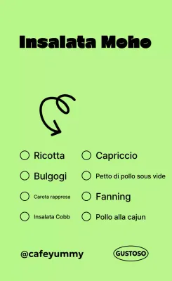 Menù Green Pop Food