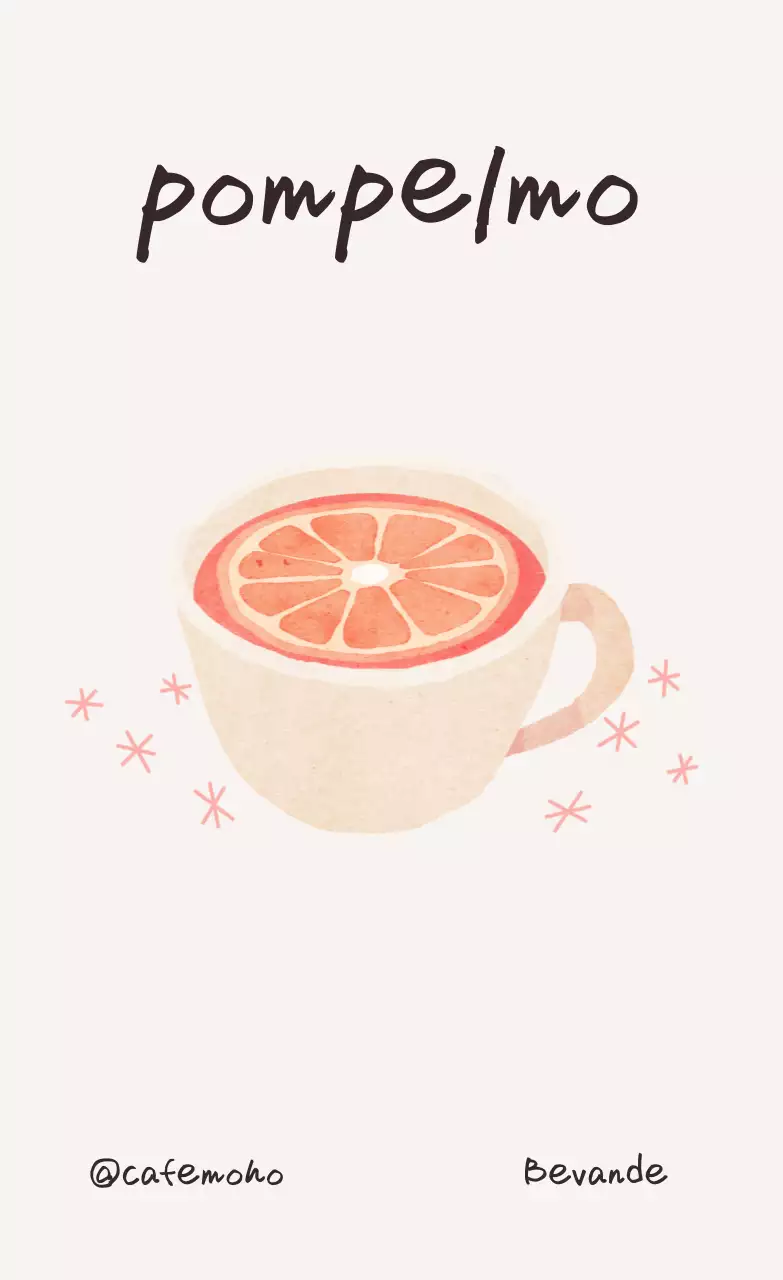 Poster semplice per bevande in avorio