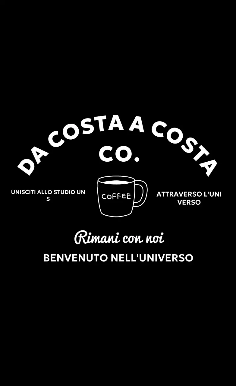 Pubblicità del caffè moderno nero