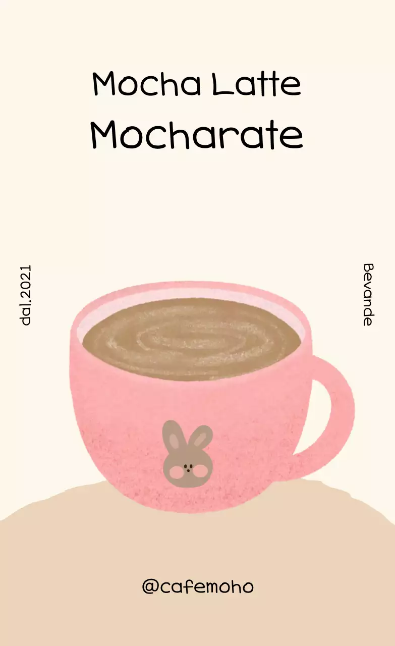 Menù di bevande carine e verdi