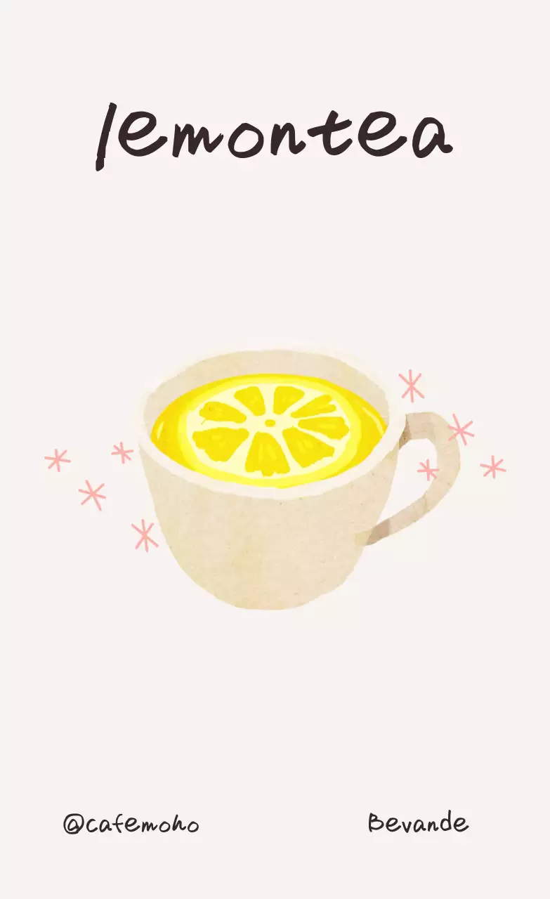 Poster semplice per bevande in avorio