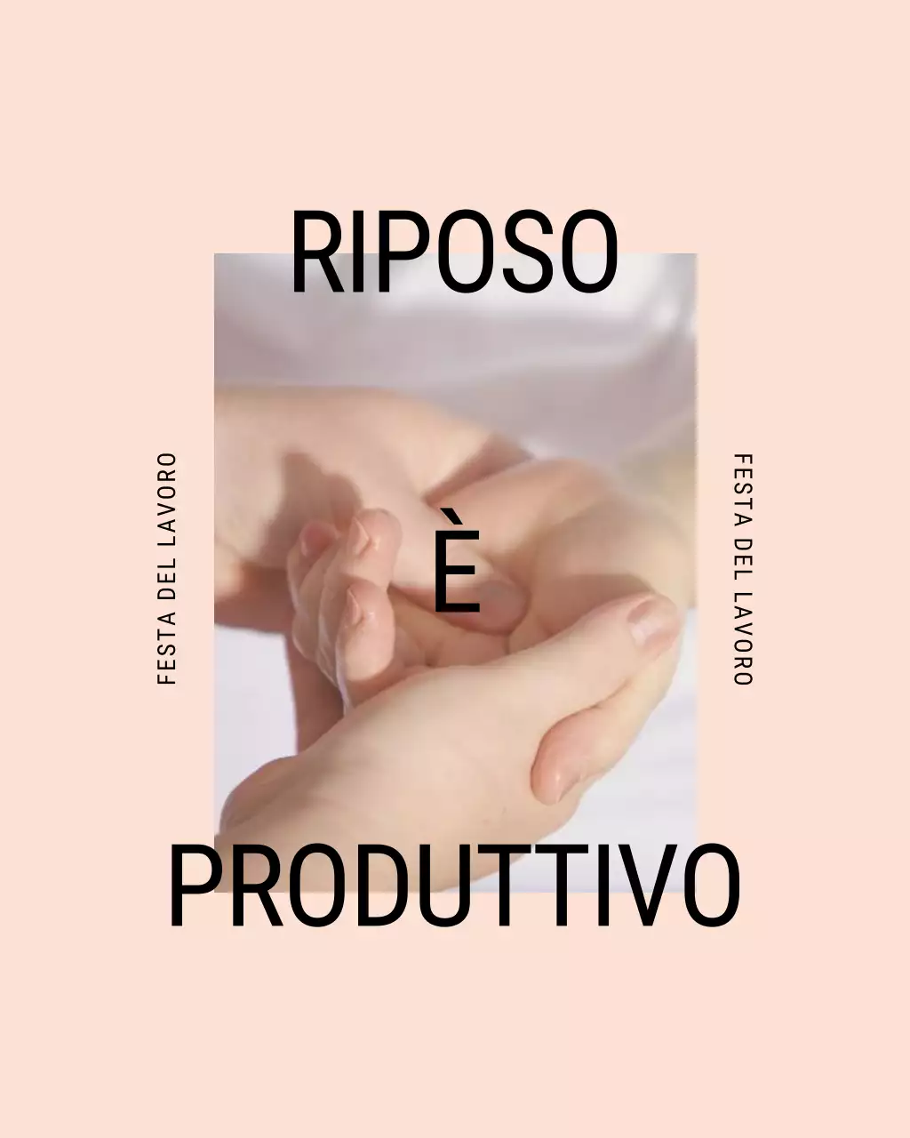 Messaggi motivazionali moderni per il benessere in beige e verde per il Labor Day - Post su Instagram