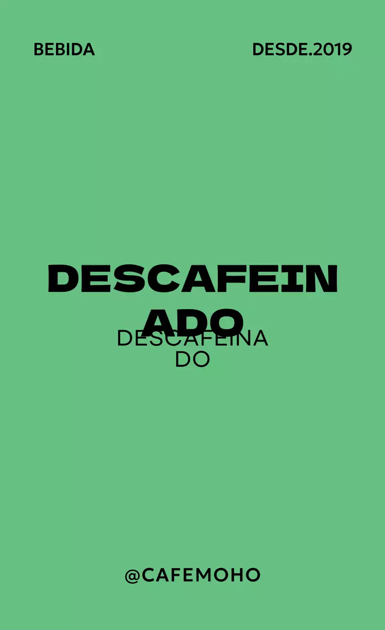 Anuncio de bebida minimalista verde