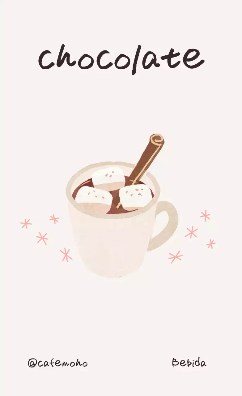 Póster de bebida sencilla color marfil