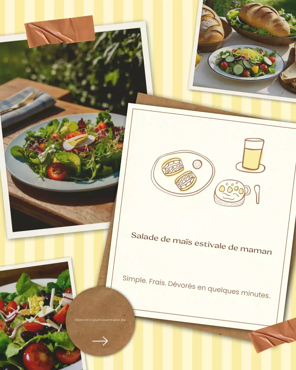 Recette de salade rustique beige sur Instagram