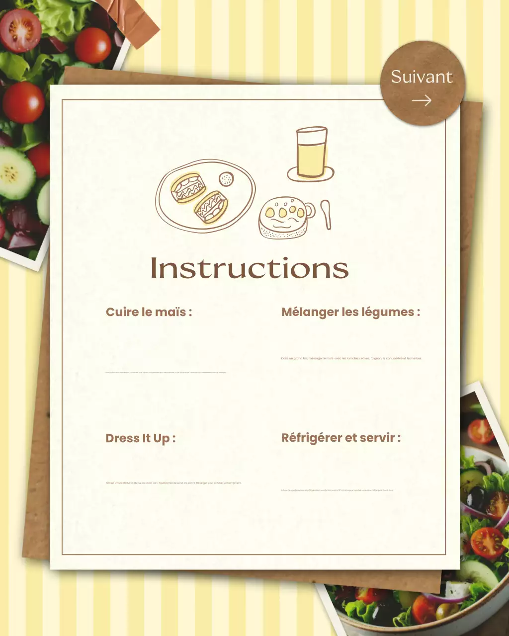 Recette de salade rustique beige sur Instagram