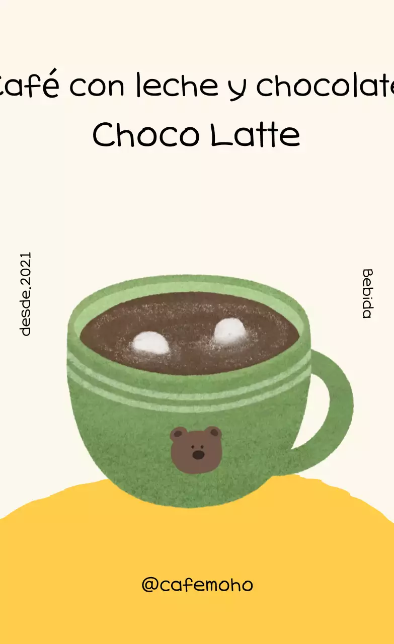 Menú de bebidas verdes lindas